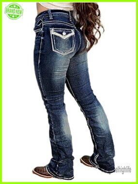 Boot Cut Jeans for Women Butt Lifting Tummy Control Denim Pants Stretchy